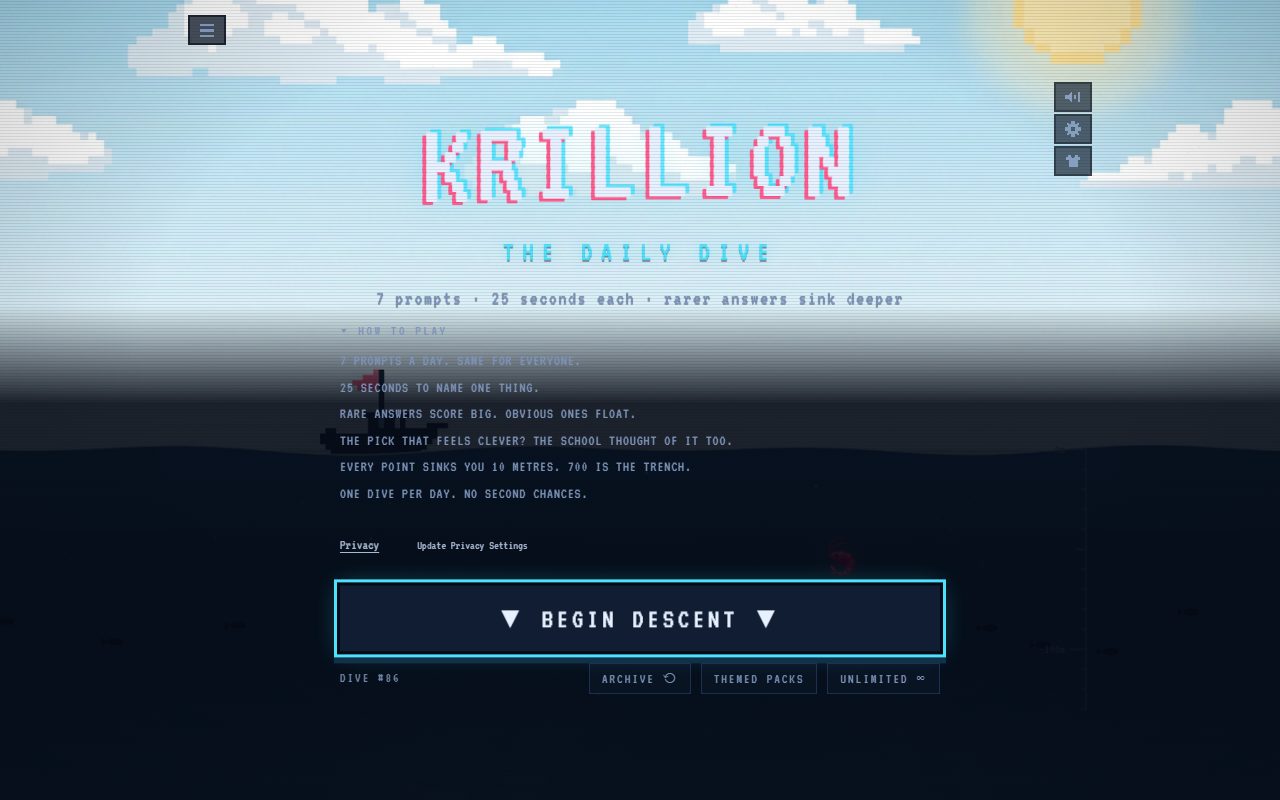 Krillion screenshot: How to play